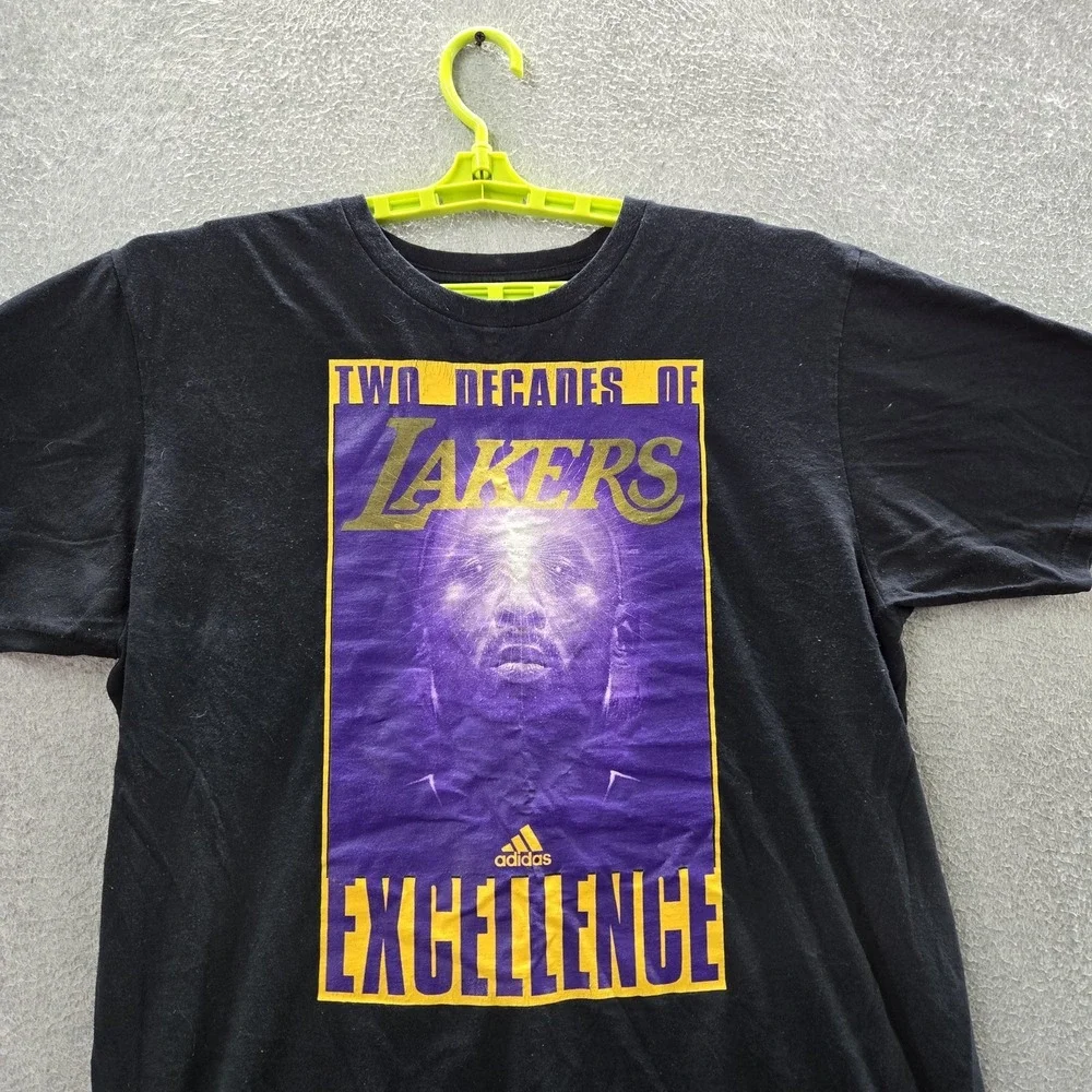 Los Angeles Lakers Men Shirt‎ L Black Adidas Graphic Kobe Bryant The Go-To Tee